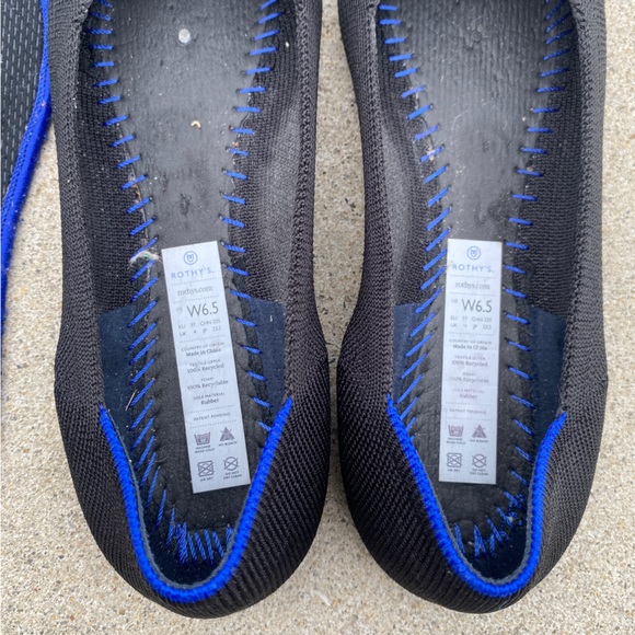 Rothy’s Black The Point Knit Ballet Flats size 6.5 - Picture 6 of 11